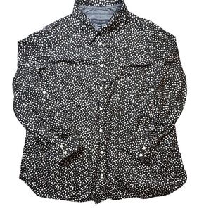 Tommy Hilfiger Black Button-Down Shirt with White floral Print